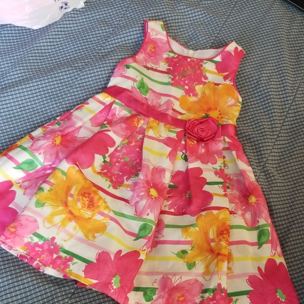 Bright floral Easter dress